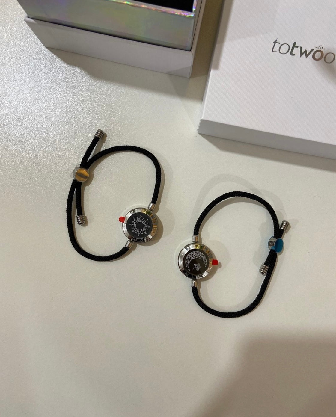 Sun-Moon Smart Sensing Couple Bracelet