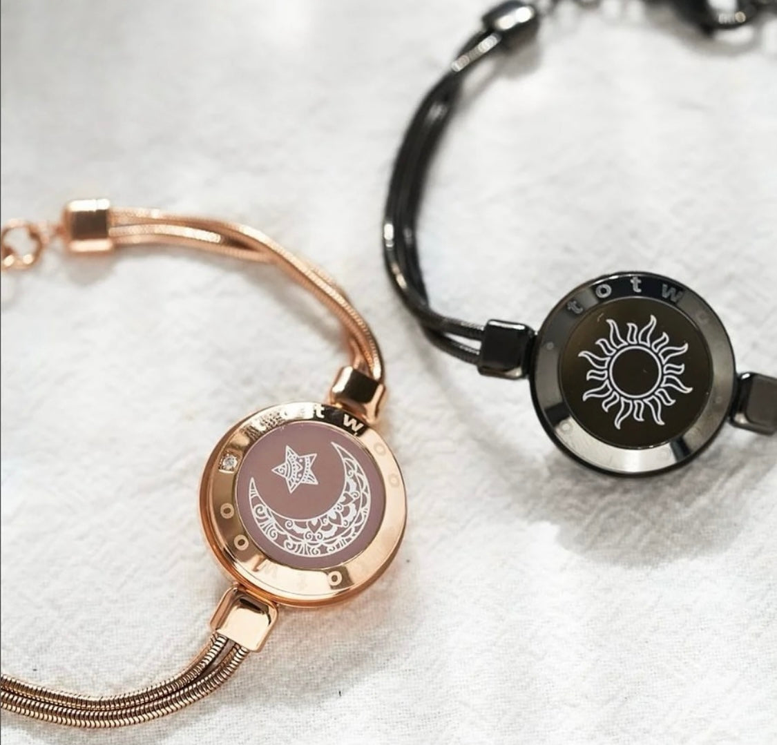 Sun-Moon Smart Sensing Couple Bracelet