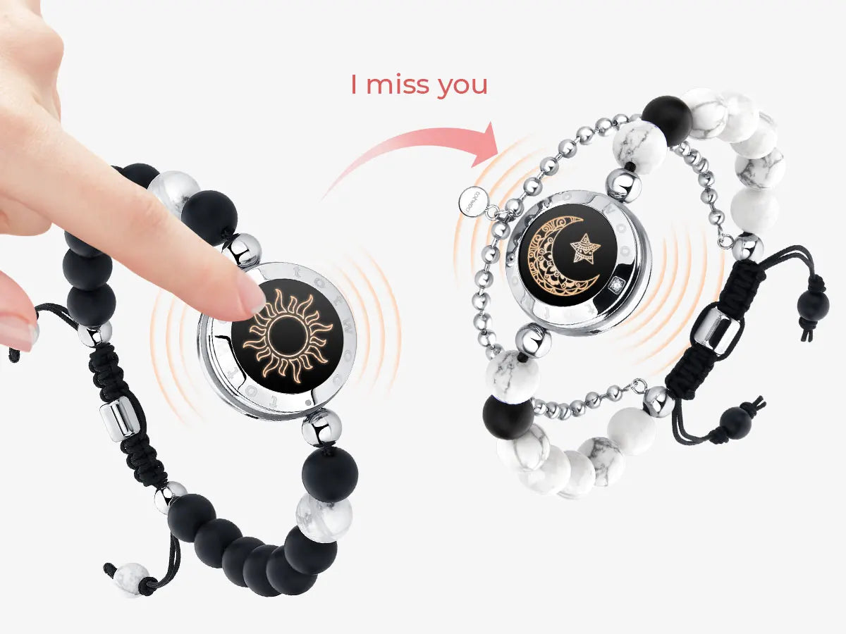 Moon&Star Touch Bracelets with Matching Beads